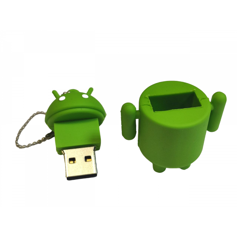 Флешка Робот Андроид зеленый 10732