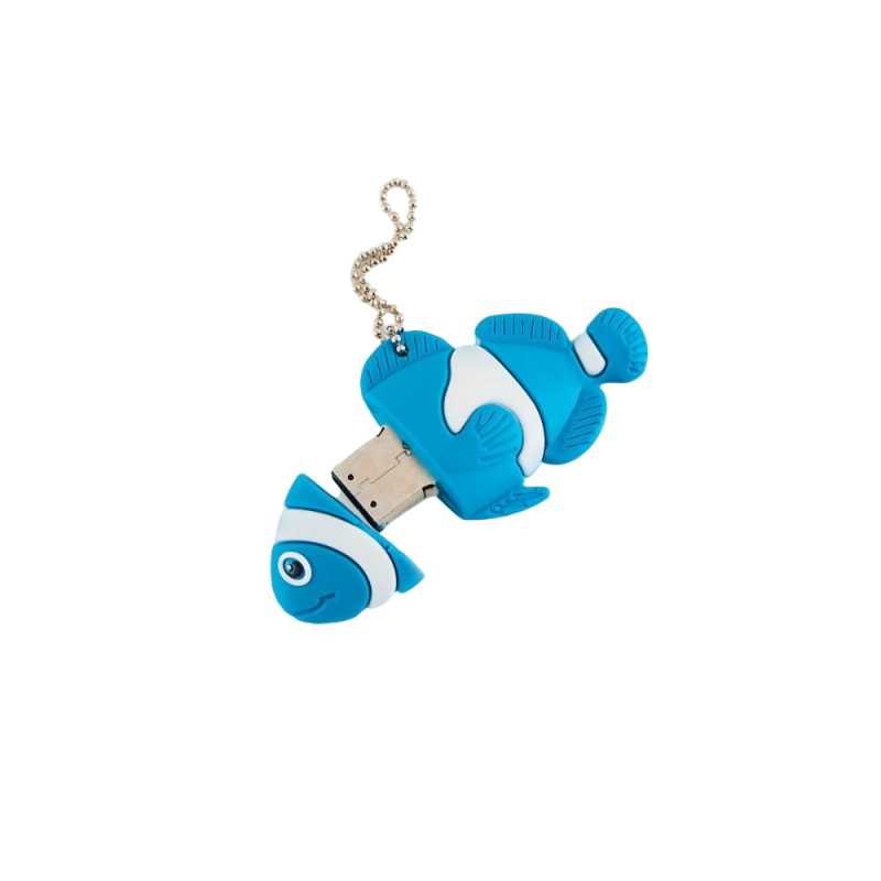 Флешка Рыбка Клоун синяя