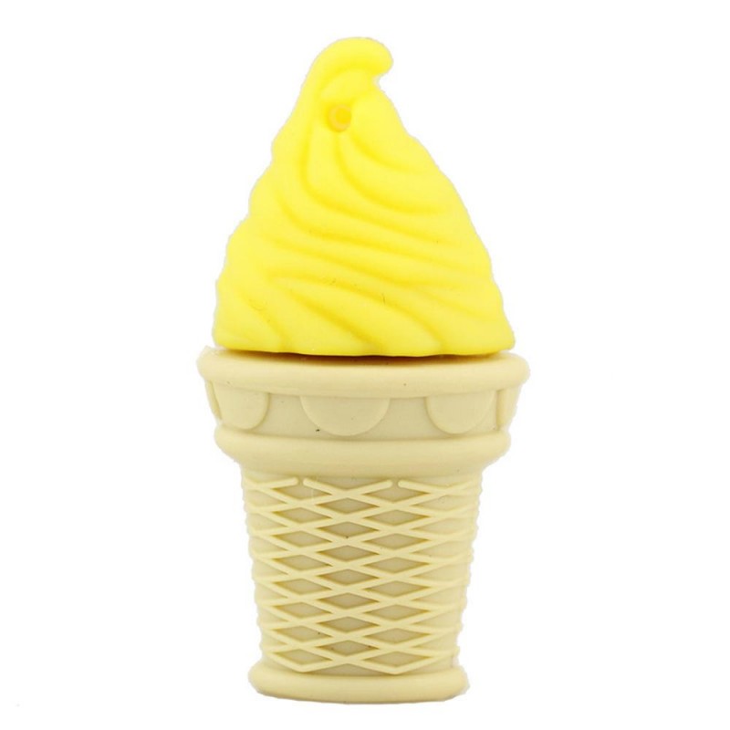 Флешка Мороженое рожок желтый 11584