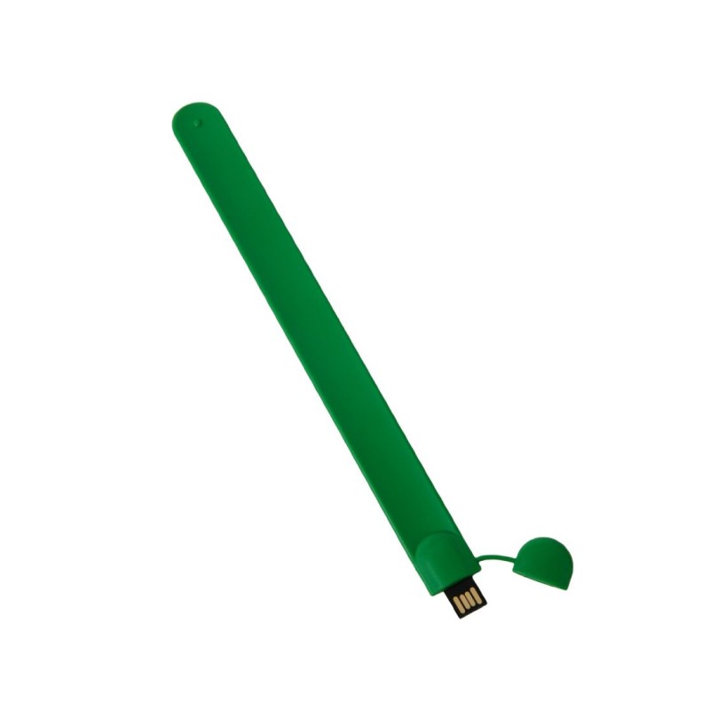 Флешка Браслет SLAP силиконовый зеленый