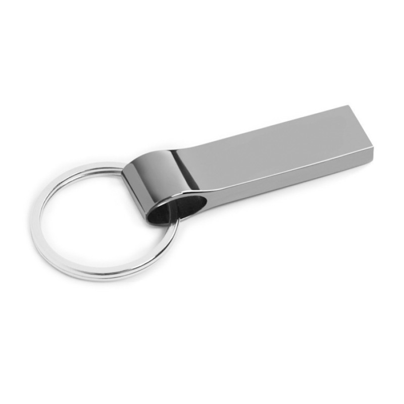Флешка металлическая с кольцом для ключей